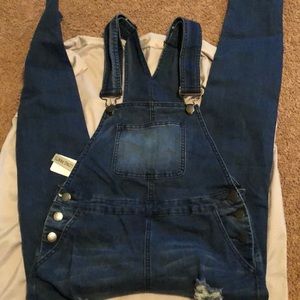 Distressed overalls NWT